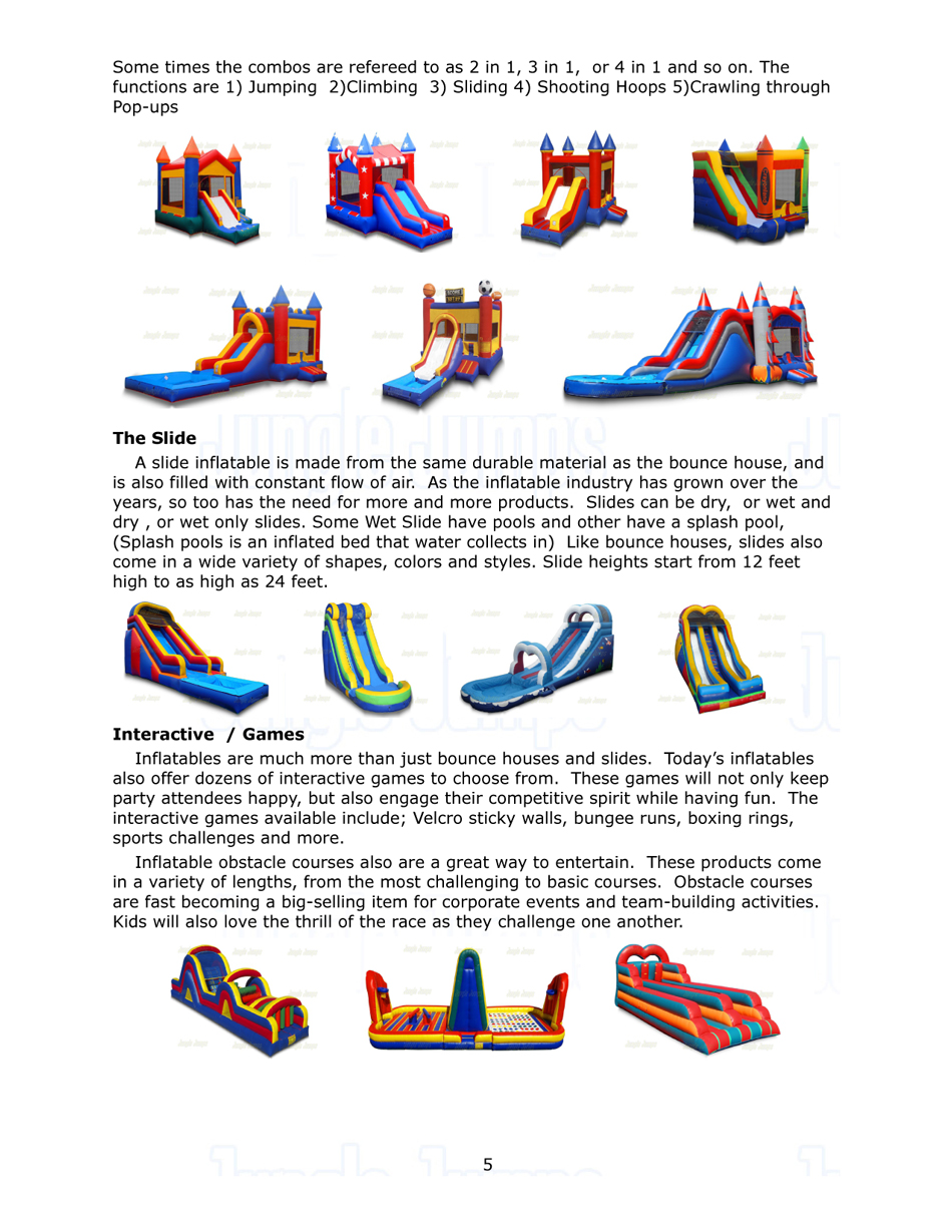 bounce house business plan template