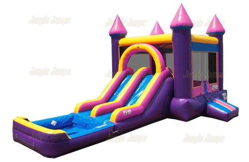 Inflatable Pink Double Lane Combo with Pool CO-1613 image 3