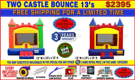 Inflatable 2  Bounce House  Package Deal SP01-0125 image 4