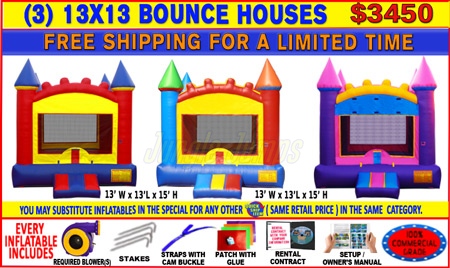 Inflatable 3 Bounce House Super Special SP04-0125 image 1