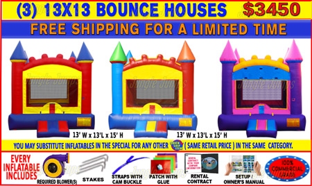 Inflatable 3 Bounce House Super Special SP04-0125 image 4